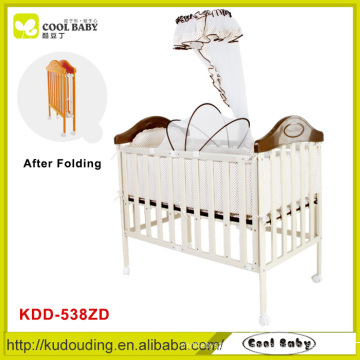 Children Products Manufacturer NEW Foldable Baby Crib for Infant with Mosquito net Inner Cradle Pink for Girls